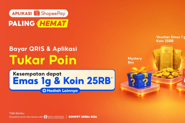 Cara Tukar Poin ShopeePay Jadi Emas 1 Gram, Batas Akhir 30 April 2026