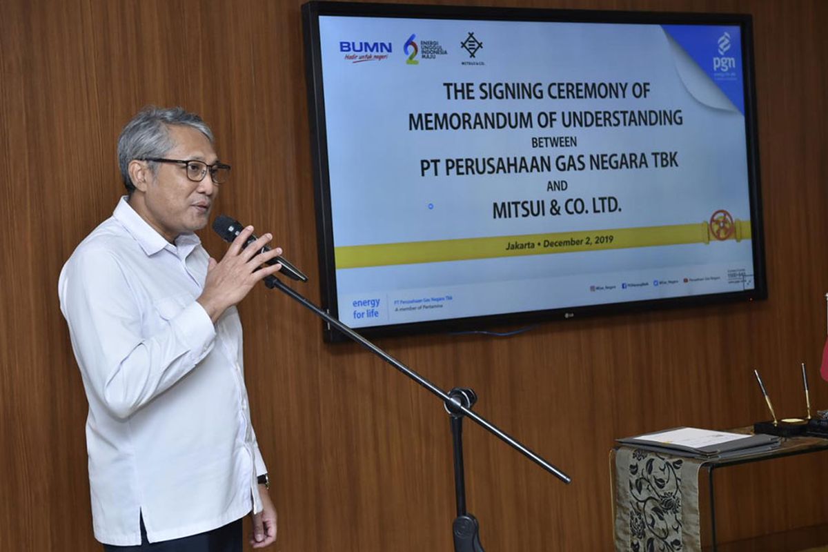 Penandatangan nota kesepahaman PGN dengan Mitsui Co. Ltd