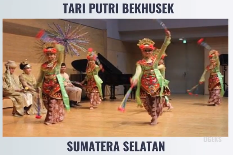 [Tangkapan Layar] Tari Putri Bekhusek, Simbol Kemakmuran Sumatera Selatan