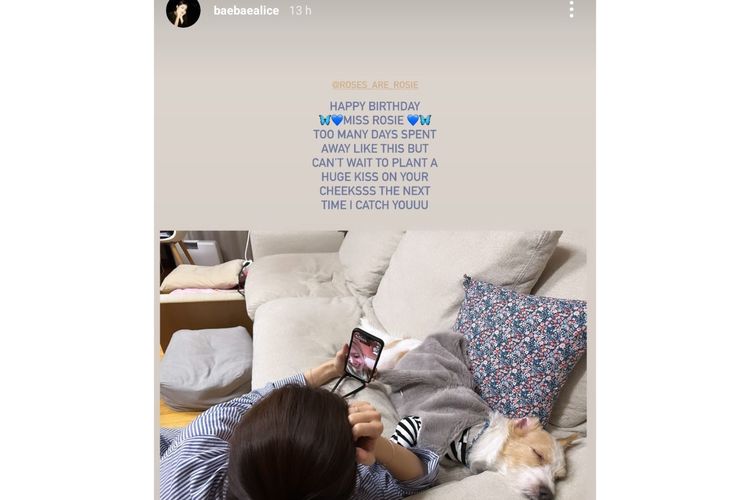 Kakak Rose Blackpink mengunggah ucapan selamat ulang tahun untuk adiknya melalui Instagram Story.