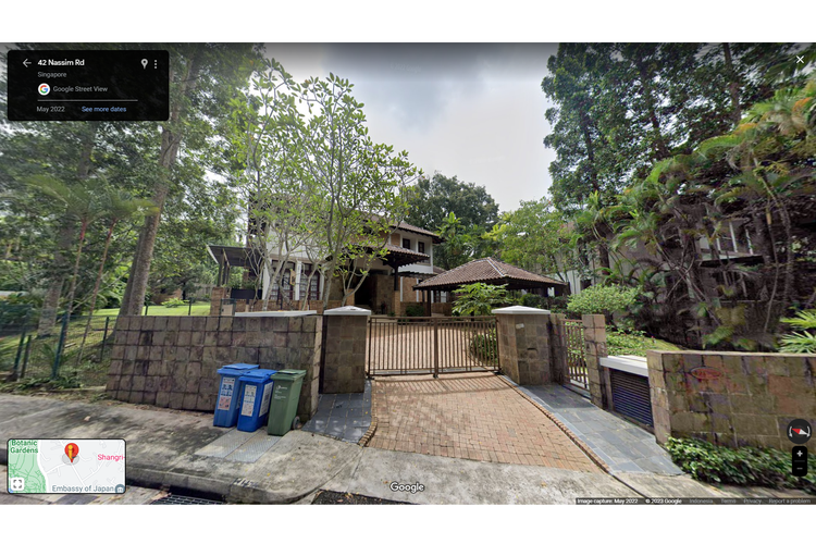 Penampakan rumah mewah nomor 42A yang dibeli crazy rich Indonesia di Nassim Road, Singapura.