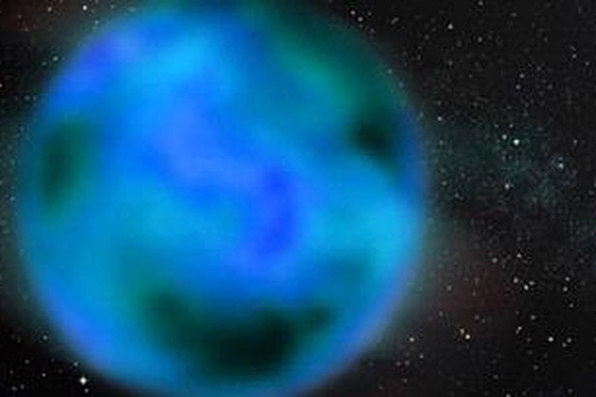 Ilustrasi planet yatim piatu atau nomad. 