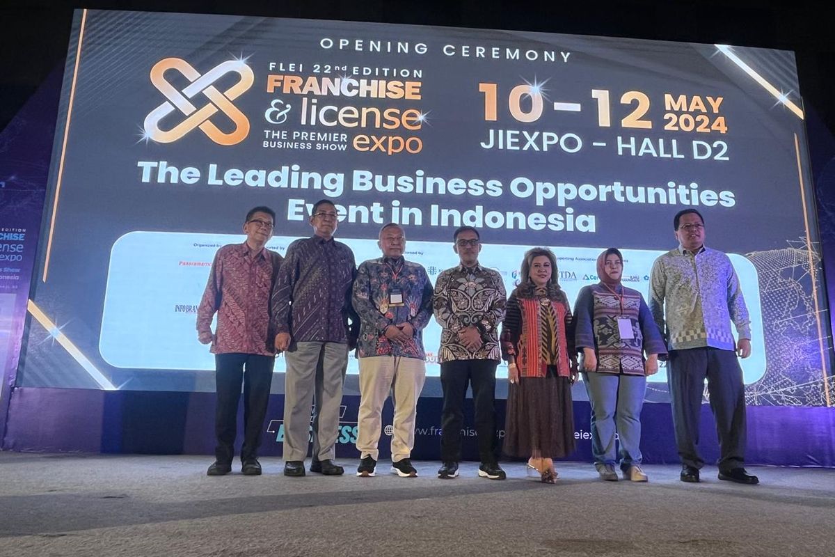 Pembukaan Franchise & License Expo Indonesia (FLEI) 2024 di Jakarta International Expo (JIExpo) Kemayoran, Jumat (10/5/2024)