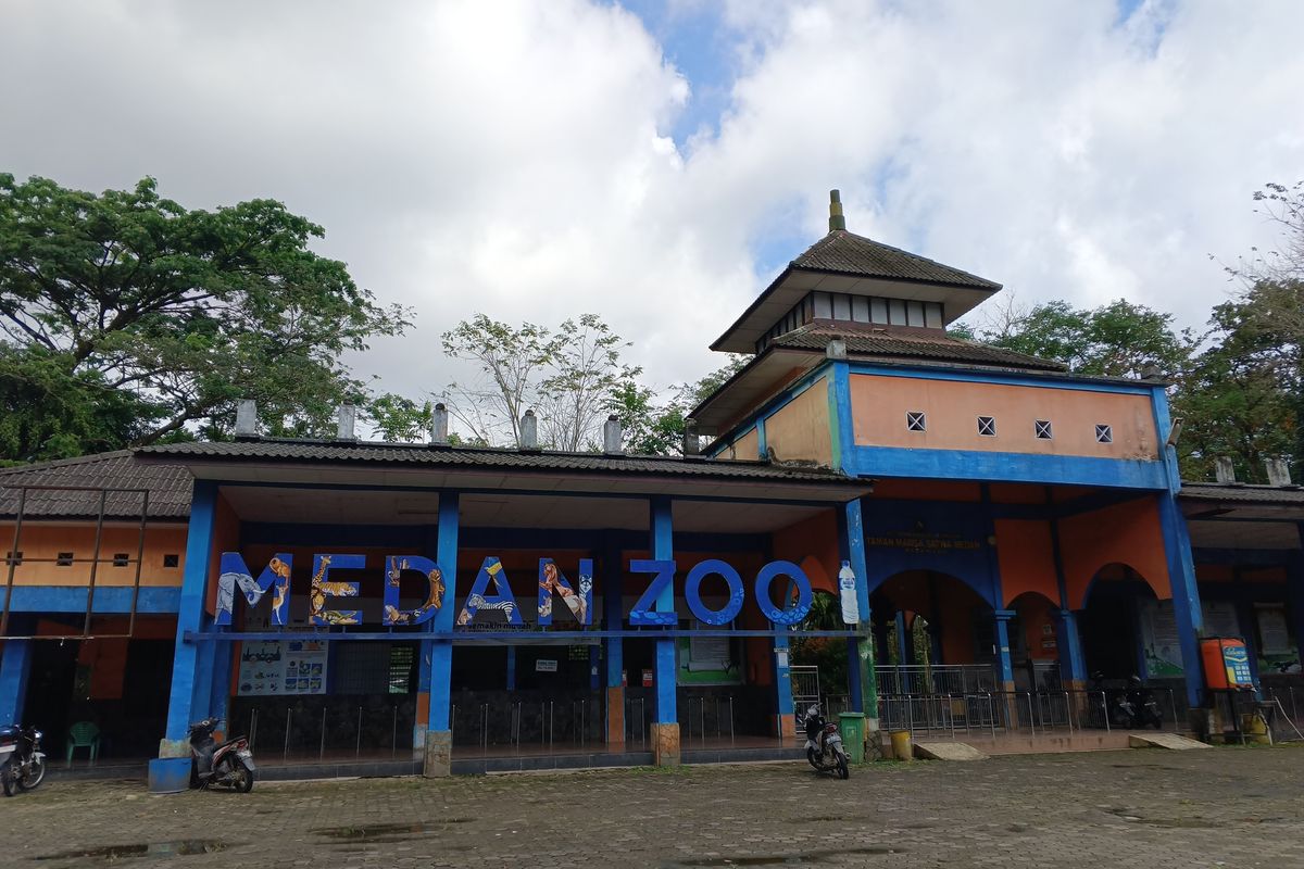 Kondisi Medan Zoo tampak dari depan, Rabu (10/1/2024)