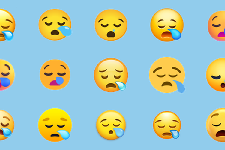 Ilustrasi emoji wajah mengantuk