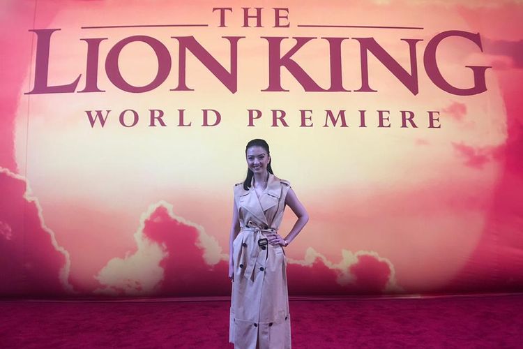 Raline Shah menghadiri World Premiere film The Lion King di Dolby Theatre, Hollywood & Highland, California pada 9 Juli 2019 malam.