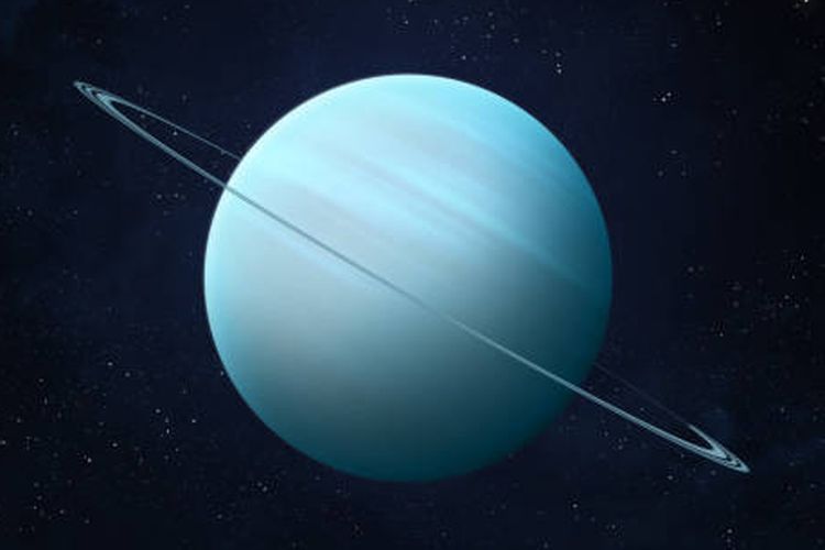 Ilustrasi planet Uranus.