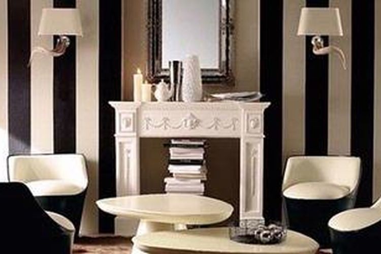 Motif garis-garis bisa dengan mudah disandingkan dengan berbagai tipe dan peruntukkan ruangan di rumah Anda.