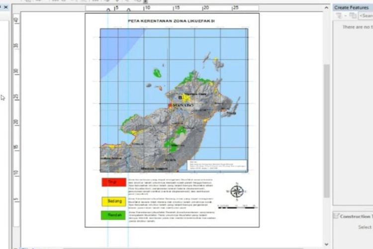 Peta kerentanan likuefaksi di Provinsi Sulawesi Utara