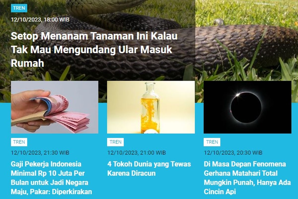 Berita populer Tren sepanjang Kamis (12/10/2023) hingga Jumat (13/10/2023) pagi.