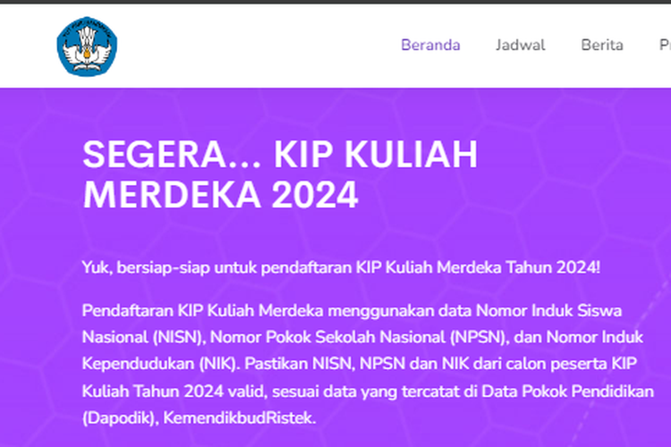 Kartu Indonesia Pintar (KIP) Kuliah. KIP Kuliah 2024. Syarat daftar KIP Kuliah 2024. Cara daftar KIP Kuliah 2024.