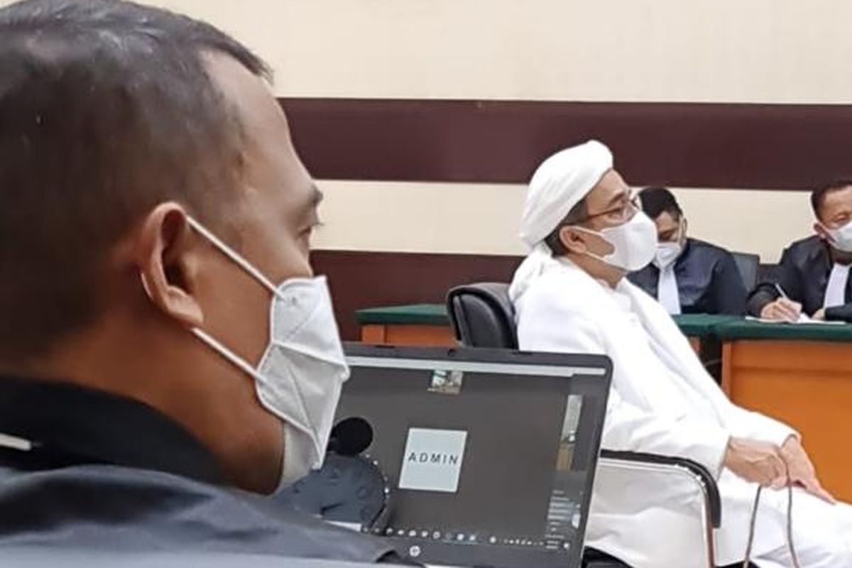 Sidang Rizieq Shihab di Pengadilan Negeri (PN) Jakarta Timur pada hari ini, Selasa (6/4/2021).