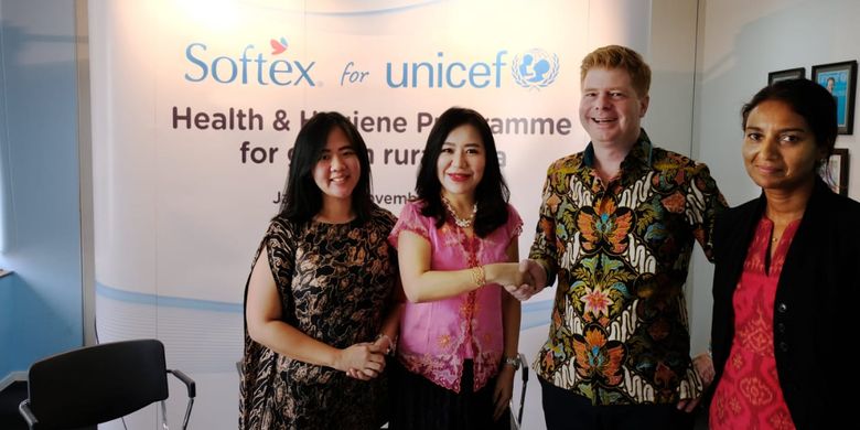 Peluncuran kerjasama Softex dan UNICEF untuk program edukasi manajemen kebersihan diri saat menstruasi untuk remaja.