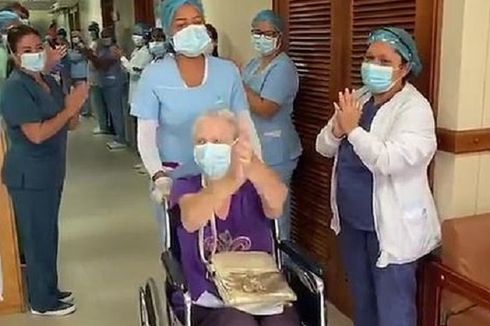 Penyintas Virus Corona Berumur 85 Tahun Ini Disoraki Saat Keluar dari Rumah Sakit