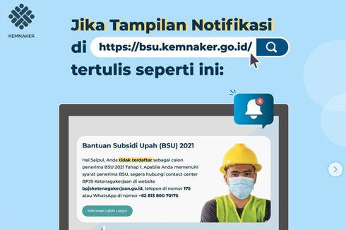 Link untuk Cek Penerima BSU Subsidi Gaji 2021 Buka bsu.kemnaker.go.id