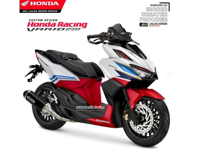 All New Honda Vario 160 modifikasi digital mengusung gaya racing harian.