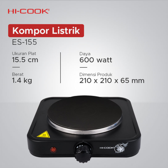 Hi-Cook Kompor Listrik ES-155 memiliki proteksi panas berlebih sehingga lebih aman