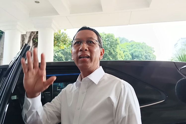 Pj Gubernur DKI Jakarta, Heru Budi Hartono di Kantor Kementerian Sekretariat Negara, Kamis (6/7/2023).