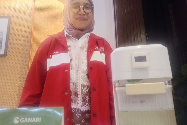 Founder dan CEO Ganari, Aisahbella Dewi Purnomo pada acara puncak Final DSC Season 16 di Jakarta, Kamis (29/1/2025).