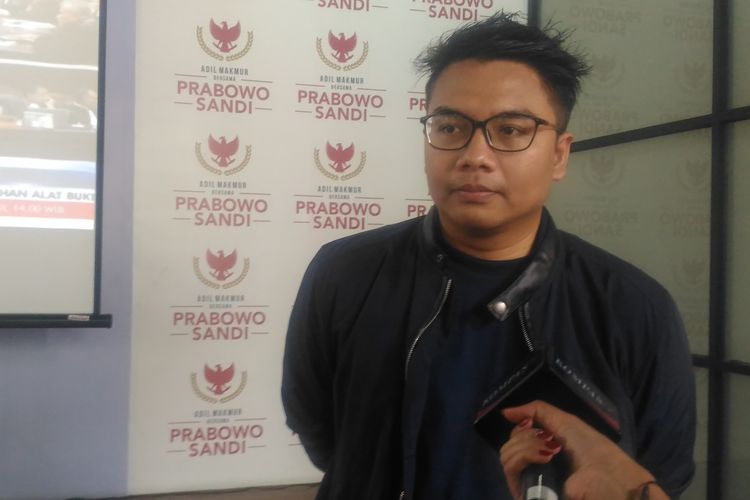 Juru Bicara BPN, Kawendra Lukistian, di Media Centre BPN, Jalan Sriwijaya, Jakarta Selatan, Jumat (21/6/2019). 