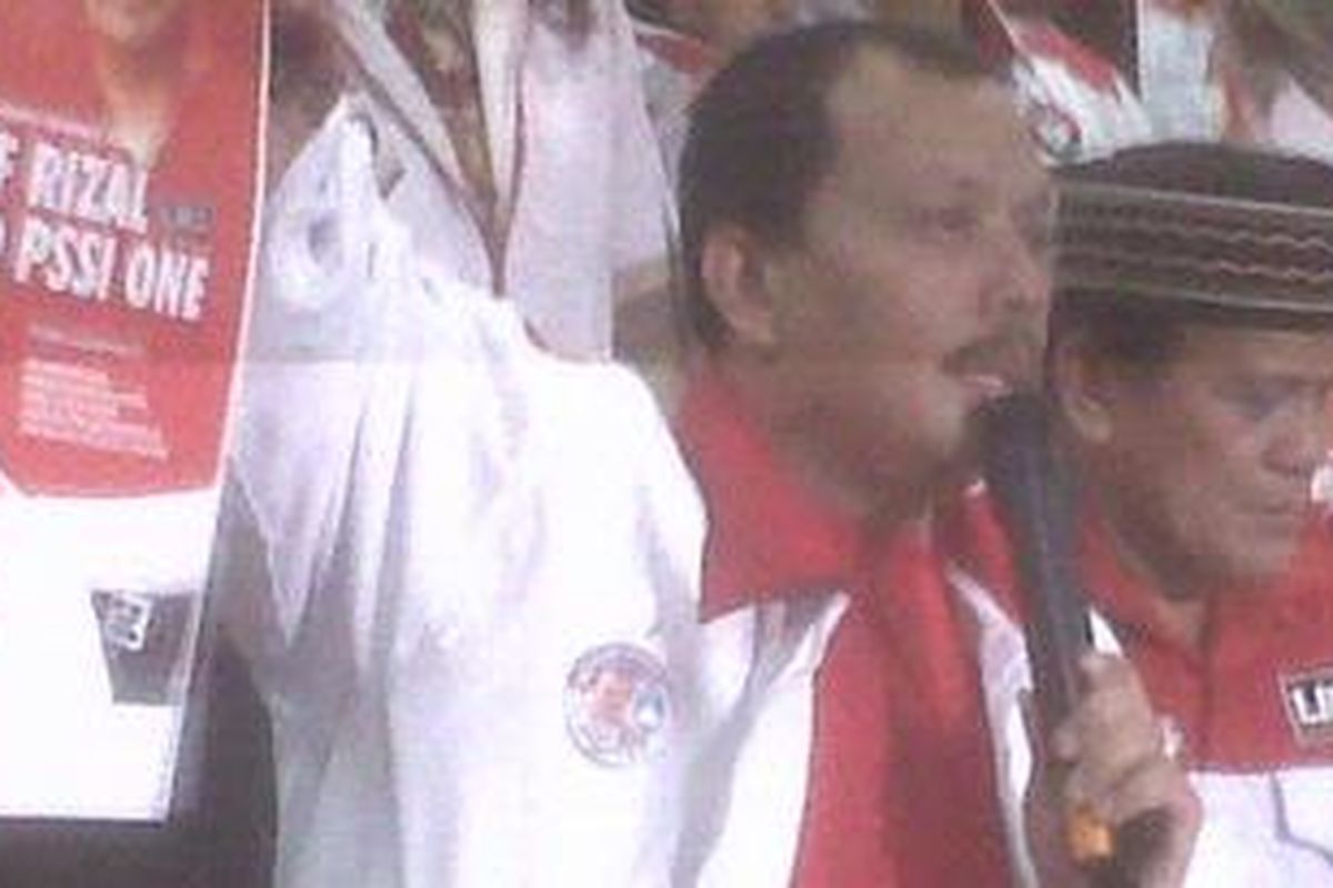 Salah satu kandidat Ketua Umum PSSI, Jusuf Rizal.