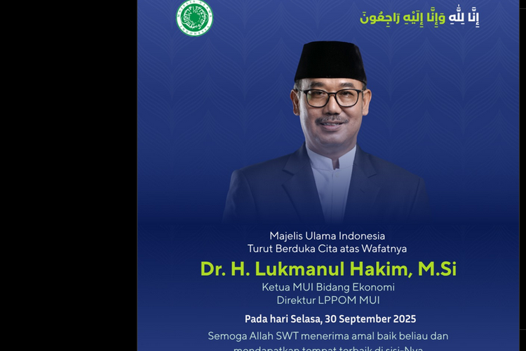 Ketua Majelis Ulama Indonesia (MUI) Bidang Ekonomi, KH Lukmanul Hakim meninggal dunia pada Selasa (30/9/2025).