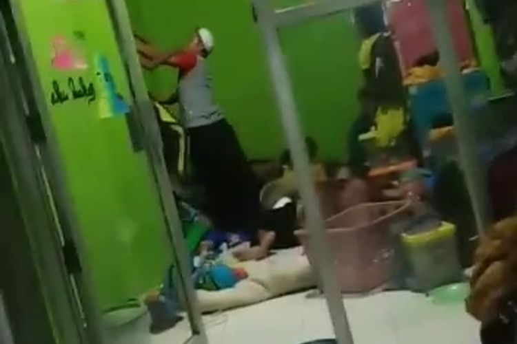 Tangkapan layar video dugaan kekerasan di salah satu pondok pesantren di Demak Jawa Tengah