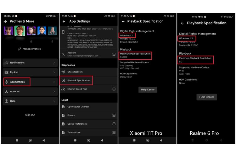 Cara cek dukungan Widevine L1 untuk streaming Netflix dengan kualitas HD di HP dan tablet.