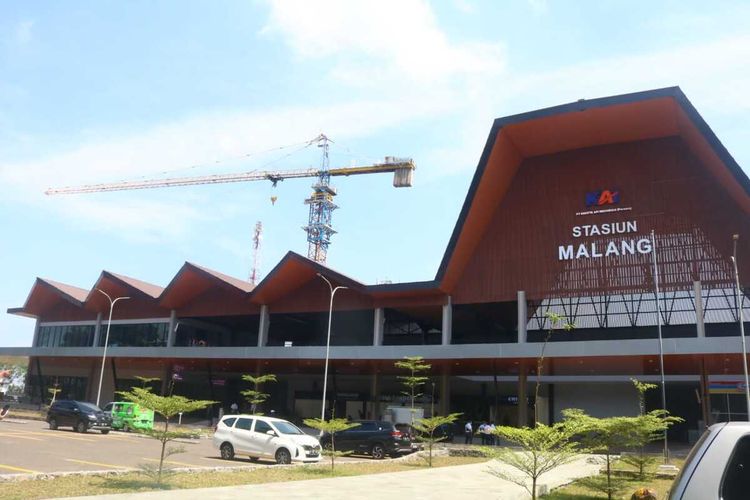 Kondisi Stasiun Malang yang baru yang berada di sisi timur, Senin (10/5/2021).