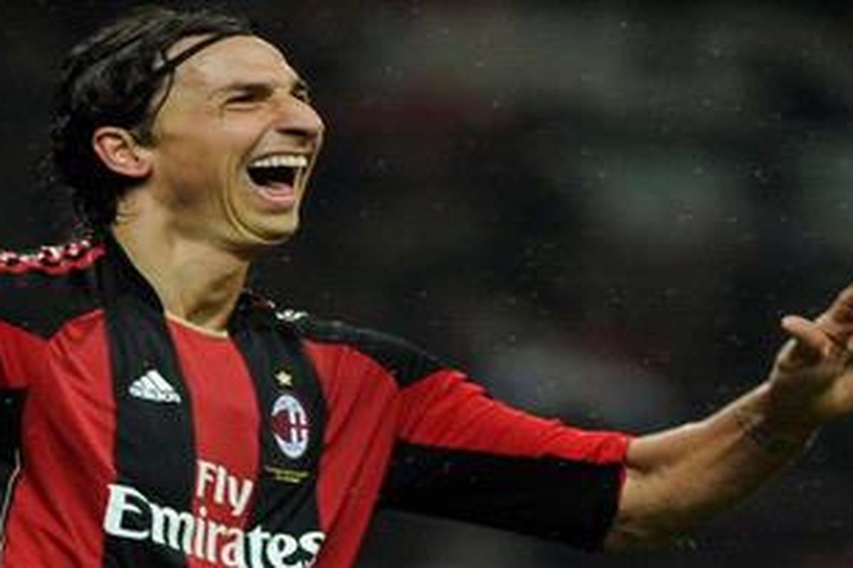 Penyerang AC Milan, Zlatan Ibrahimovic.