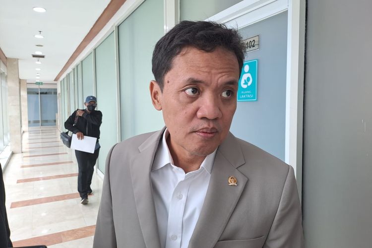 Wakil Ketua Umum Partai Gerindra Habiburokhman saat ditemui di Gedung DPR, Senayan, Jakarta Pusat, Senin (10/4/2023). 