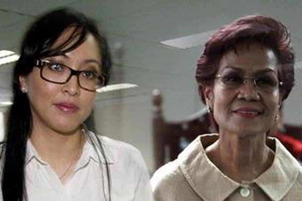 Kolase foto Angelina Sondakh (kiri) dan Miranda Swaray Goeltom.