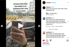 Video Chef Juna Adu Mulut dengan Sopir Truk karena Mobil Saling Pepet