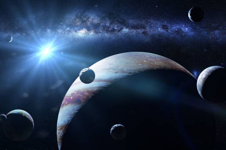 Ilustrasi bulan dari planet Jupiter.