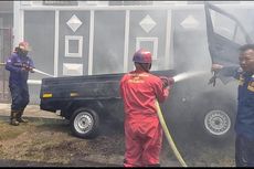 Sedang Melaju, Mobil Pickup di Mendadak Terbakar di Bogor