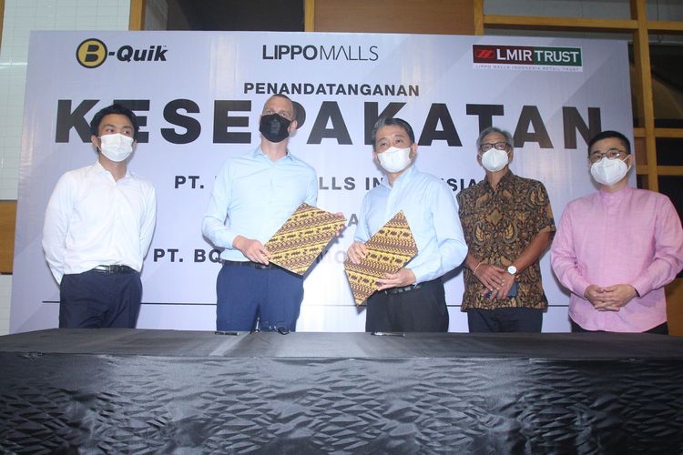 PT Lippo Malls Indonesia (LMI) membentuk kerja sama dengan PT BQuik Otomotif Indonesia (B-Quik) di bidang pemeliharaan mobil, Kamis (22/4/2021).