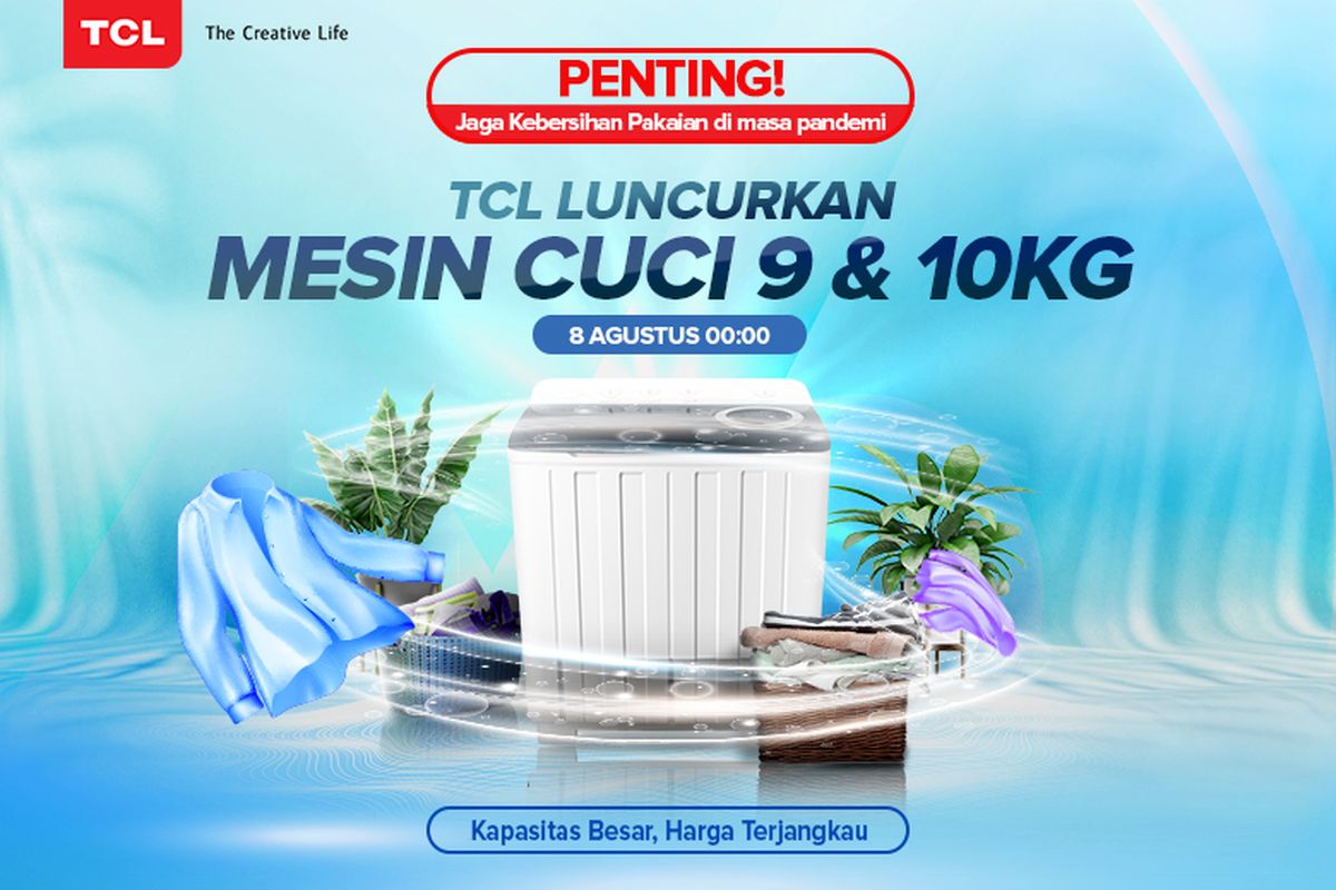 Mesin cuci TCL Twin Tub TWT-20S 