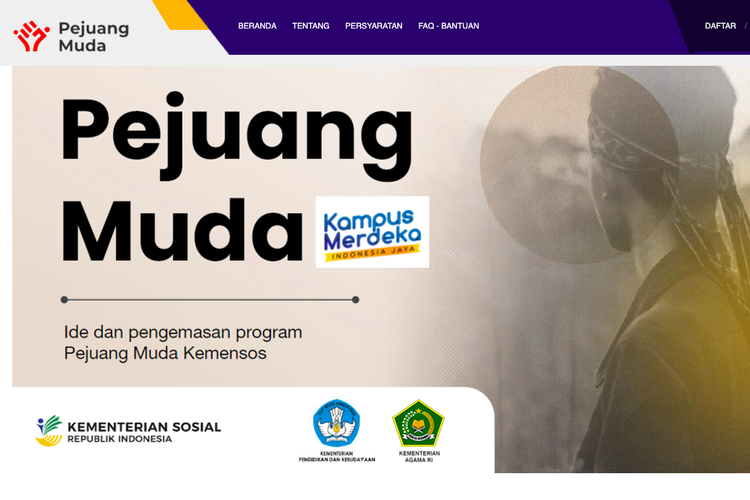 Pendaftaran program Pejuang Muda Kemensos