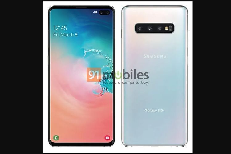 Render resmi Galaxy S10 Plus