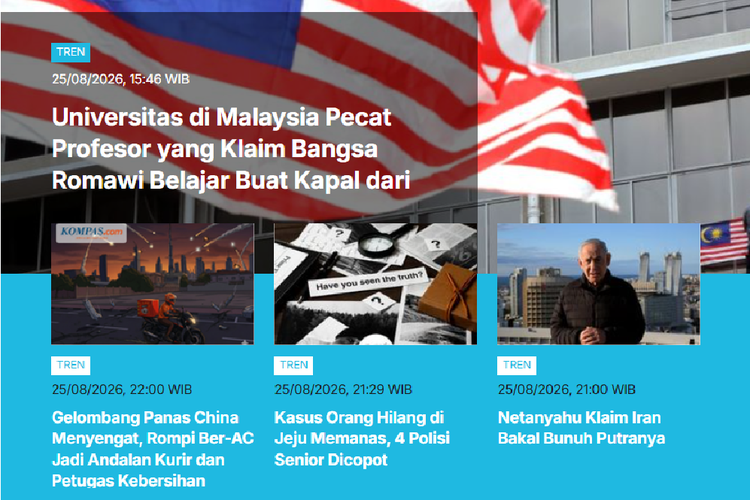 [POPULER TREN] Solehah Yaacob Dipecat karena Klaim Romawi Belajar dari Melayu | Wilayah Hujan Lebat