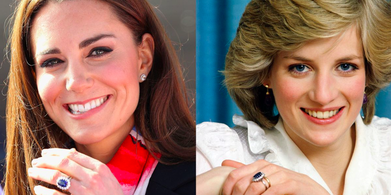 Cincin tunangan Kate Middleton dan Putri Diana