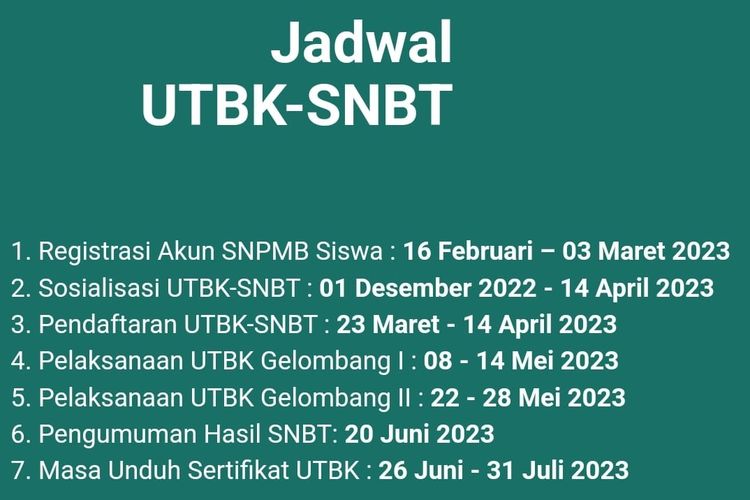 Foto : Pendaftaran UTBK SNBT 2023 Ditutup Besok: Syarat Dan Cara Daftarnya