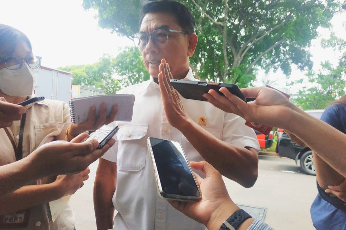 Kepala Staf Kepresidenan (KSP) Moeldoko saat memberikan keterangan pers di Bina Graha, Jakarta, Kamis (20/10/2022).