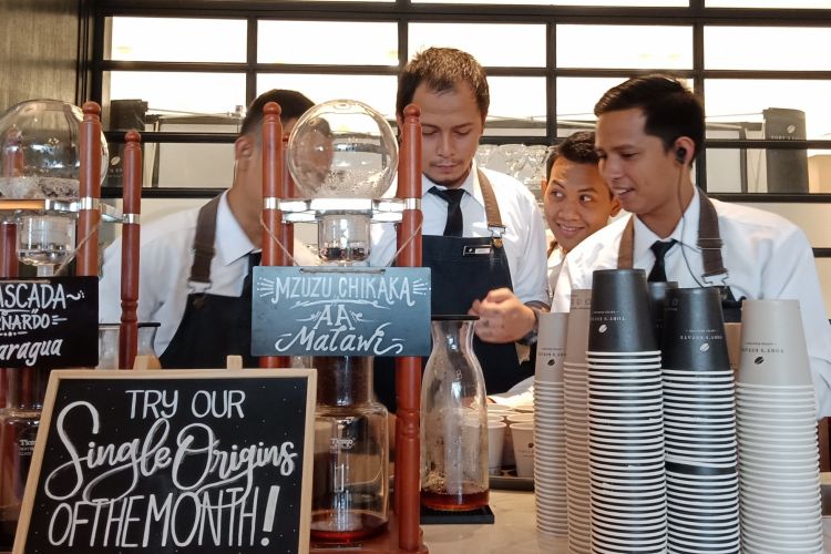 Gerai Tobys Estate di Grand Indonesia Mall yang baru diresmikan, Senin (2/7/2018).