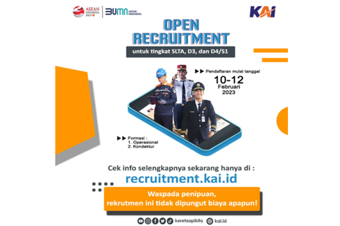 Klik recruitment.kai.id, Hasil Seleksi Administrasi Rekrutmen KAI 2023 Telah Diumumkan!