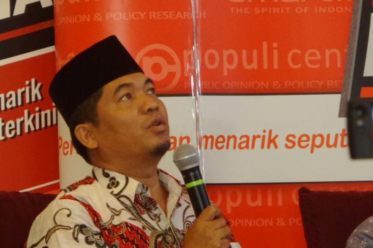 Direktur Eksekutif LIMA Indonesia Ray Rangkuti dalam sebuah acara diskusi di bilangan Menteng, Jakarta Pusat, Sabtu (23/7/2016) 