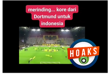 INFOGRAFIK: Hoaks Suporter Borussia Dortmund Beri Koreografi Dukung Timnas Indonesia