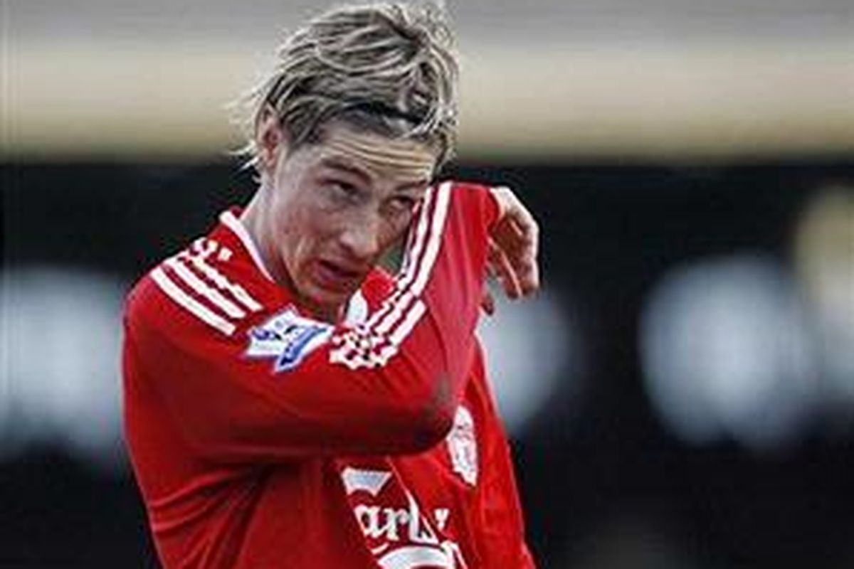 Penyerang Liverpool, Fernando Torres.