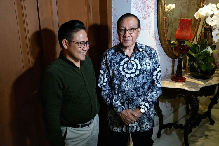 Ketum PKB Muhaimin Iskandar bertemu dengan Akbar Tanjung membahas pencalonannya sebagai cawapres