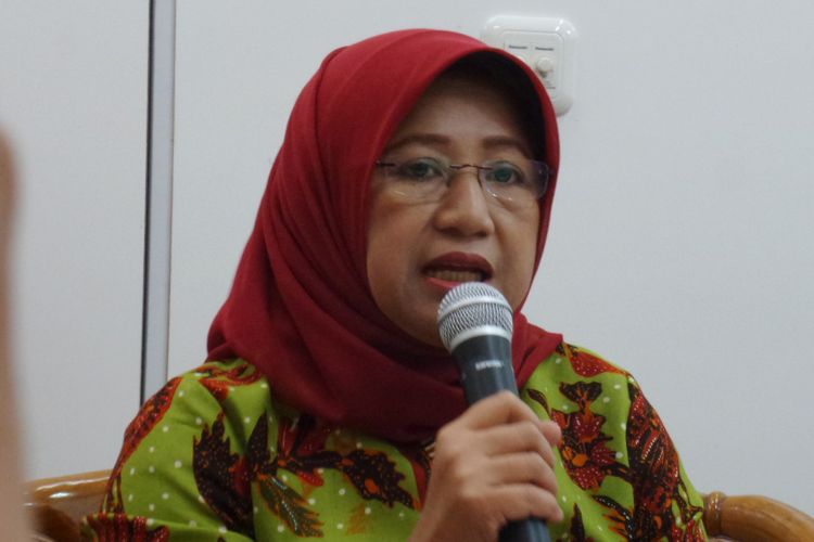 Direktur Jenderal Kesehatan Masyarakat Kemenkes Kirana Pritasari dalam konferensi pers di kantor Kemenkes RI, Kumingan, Jakarta, Jumat (18/1/2019).